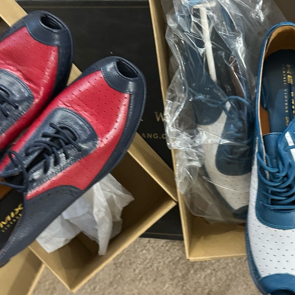 Re-Mix Spectators Leather w/ leather soles  
2” wedge heel  Imported - Picture 2 of 3